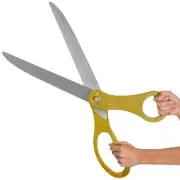 25" Gold Scissors for Grand Opening – Large Heavy Duty Scissors 25 Inch Giant...