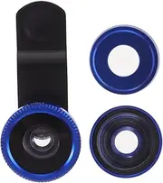 Mipcase Mobile Phone Lens Super Wide Angle Macro Fisheye Clip Lens Durable Easy Installation Blue