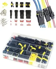 Taoluwin Waterproof Electrical Wire Connector, 352PCS Male and Female Wiring Connectors Kit, Electrical Connectors, for Electrical Connector 1/2/3/4 Pin Connector, for Vehicles & Marine