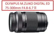 OLYMPUS M.ZUIKO DIGITAL ED 75-300mm F4.8-6.7 Ⅱ Super Telephoto Zoom Lens Black