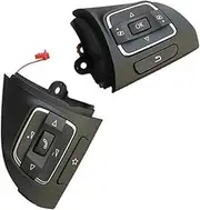 Pexorin Car Cruise Control Button, for VW, for Touran, for Caddy, for Sharan, 2011 2012 2013 2014 Multi-Function Steering Wheel Cruise Control Button Switch 5C0959537B Car Steering Wheel Switch Kit