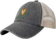 [Generic] National Emblem of Cyprus Cowboy Mesh Baseball Cap for Cypriot Man Woman Outdoor Adjustable Denim Hat