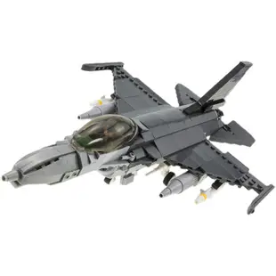 現貨 積木 飛機 F16隼式戰斗機模型兼容樂高飛機積木戰機小顆粒兒童益智拼裝男