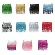 Belly Dance Sequin Tassels Hip Scarf Skirt Party Body Jewelry for Women Girls