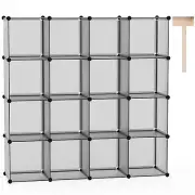 Cube Storage Organizer, 16-Cube Shelves Units, Plastic Storage Cubes, DIY Clo...
