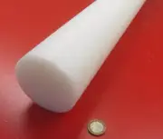 UHMW White Round Rod 3.75" Diameter x 48" Long, 1 Unit, Extruded