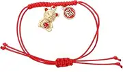 [COLLBATH] Year of The Tiger Red String Bracelet Red String of Fate Chinese Red Rope Bracelet Year of Tiger Charm Adjustable Bracelets for Women Red Bracelet for Men Chinese Bracelet Anklet