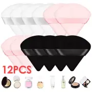 12pcs Triangle Powder Puff Pure Cotton Triangle Makeup Sponge Portable GrvOn