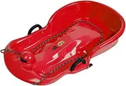 Lljsszr Kids Double Seat Snow Sled for Tobogganing and Sledding