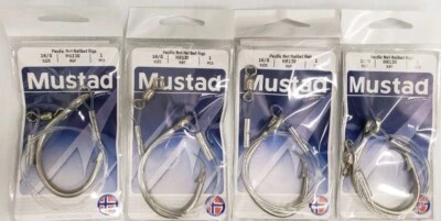 4- Halibut Rig Mustad HR130-16/0 Hook 130# Mono - 16/0 Circle VALUE BUY!!