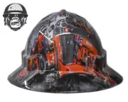 Custom Hydrographic Safety Hard Hat JUMBO MACHINERY PRO CHOICE WIDE BRIM