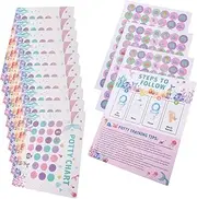 NAMOARLY 1Set Potty Training Chart with Stickers for Toddlers Potty Training Sticker Chart Ideal for Encouraging Kids During Toilet Training Fun and Engaging Sticker System