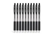 10x Retractable Gel Pens 0.5mm Black Ink Ballpoint writingBack To School Office