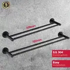 Wall Mounted Holder Set Towel Rack Batoroom Toilet Paper Holder Robe Hook Black
