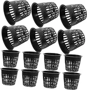Levemolo Hydroponic Pots 50 Net Cups Plant Baskets Small Orchid Pots Garden Containers Black 83x65mm Versatile for Home Gardening