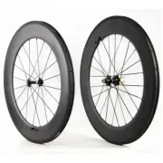 700C Road Bike Carbon Fiber Wheelset Tubular Aero Clincher Rims 23*88mm Wheels