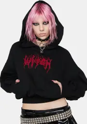 [Punk Rave] Collect Hem Witch Hat Graphic Hoodie