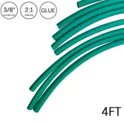 2:1 Heat Shrink Tubing 3/8" 4FT Green Glue Waterproof Dual Wall Wires Wrap