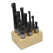 9 Pack 1/2" Boring Bar Set Carbide Tipped Bars 1/2" Shank Diameter Lathe Tool