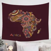 Mandala Africa Map Tapestry