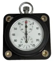 Stopwatch Timer Galco by Racine #1016 Black Swiss New NOS NIB Mechanical Vtg