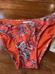 NWT Rhode Women XL 16 Bathing Suit Bottom Red/ Blue Zinna flowers Target Bikini