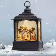 GenSwin Nativity Musical Lighted Water Lantern Christmas Snow Globe with 6 Ho...