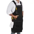 Men's Carpenter Apron - Heavy Duty Waxed Canvas Workshop & Woodworking Tool -...