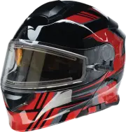 Z1R Solaris Helmet - First Tracks - Electric - Dual Pane - Black/Red - Small