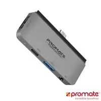 在飛比找PChome24h購物優惠-Promate 4合1 USB Type C 擴充集線器(P