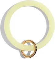[Fuqimanman2020] Bangle Keychain Key Ring Bracelet for Women Girls Wristlet Keychain for Wrist Acetate Round Key Chain Gift