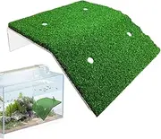 Turtle Docks for Basking | Creative Turtle Basking Area Floating Turtle Dock | Turtle Tank Accessories Tortoise Ramp with Artificial Grass for Home Pet Shops