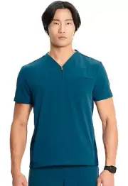 Infinity GNR8 Men's Partial Zip V-neck Top IN702A CAPS Caribbean Blue Free Ship