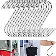 20PCS Steel S Shape Hooks Kitchen Hanger Rack Clothes Hanging Plant Holders (5"-L)