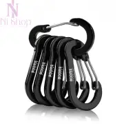 Fishing Keyring Aluminum Carabiner Clips Snap Hook Keychain for Hiking, Camping