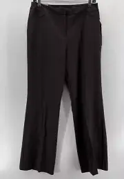 Nicole Miller Essential Easy Care Pants Brown Women's Size 6 The Perfect Fit NEW