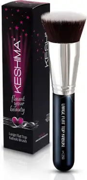 Large Flat Top Kabuki Foundation Brush by - Premium Makeup Brush for Liquid, Cr