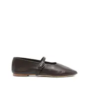 [Staud] Staud Buckle-strap Leather Flats 41 IT BROWN