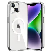 For Apple iPhone 14 Plus MagSafe Magnetic Case with HaloLock Shockproof Military Grade Protection Scratch Resistant Back Clear Protective Cover