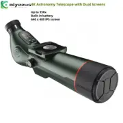 Teseek SPX5-80 300mm 350X 5MP 4K Astronomical Telescope IP54 w/Dual Screens my23