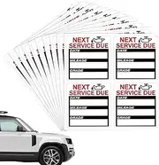 Oil Change Reminder Label - Service Due Reminder Stickers | 40PCS Oil Change Reminder Service Sticker | Service Reminder Labels | Next Service Due Labels for Car Auto Vehicle Window, Windshield