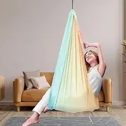 Sensory Swing for Kids Adults Double Layer Kids Sensory Swing Holds up to 200 lbs Therapy Cuddle Swing Stretch Resistant Swing Hammock Effect for Autism, ADHD or SPD Children Indoor Outdoor