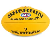 Sherrin Kangaroo Brand Size 3 Synthetic Football - Yellow