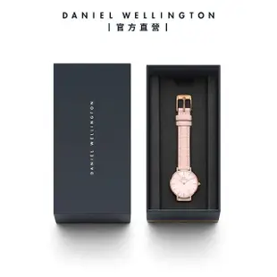 【Daniel Wellington】DW 手錶 Petite Rouge 28mm珍珠貝真皮皮革腕錶-玫瑰金(DW00100511)