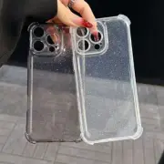 Shockproof Silicone Glitter Clear Case For iPhone 16 15 Pro Max 14 13 12 Cover