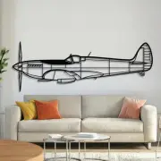 Wall Art Home Decor 3D Acrylic Metal Aircraft USA Silhouette SPITFIRE MK IX