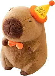 Arkdorz Cute Birthday Capybara Plush,12inch Kawaii Capybara Stuffed Animal Soft Stuffed Capybara Toy Birthday Gifts Party Decoration for Kids