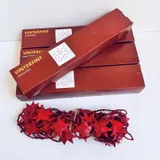 Lot 0f 4 Box IKEA VINTERFINT Star-Shaped Red 5.5 yard Handmade W Bamboo E1-84