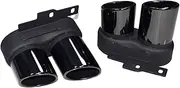 Compatible For Audi A6 A7 C8 2019 To 2024 Muffler Upgrade S6 S7 Exhaust Tip Stainless Steel Car Exhaust Tip Nozzle(Not cut Black)