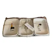 Rae Dunn Magenta Typeset Glamour Shine Charm Trinket Trays Organizer